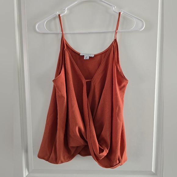 FAVLUX Rustic Orange Tie Front Sleeveless Camisole - Picture 1 of 1
